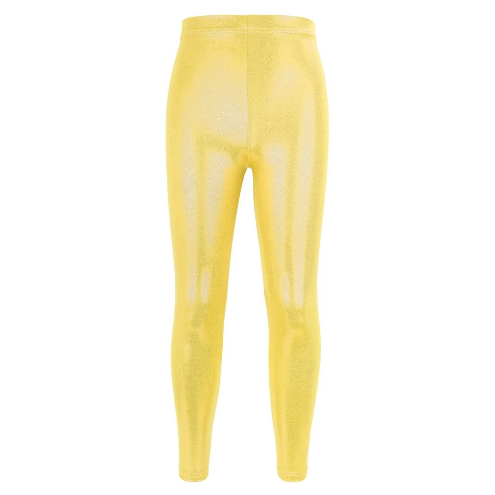 Toddler Girls Dance Bike Short Breathable Playgrounds Gymnastics Glitter Ballet Pants Cute Girl Pants (Gold, 7-8 Years)