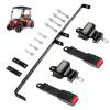AIWEILUCK 2 Passenger Golf Cart Retractable 42" Seat Belts with Belt Bracket Kit for Yamaha Club Car DS Precedent EZGO TXT RXV view 1