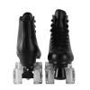 Ugboiu Roller Skates for Men and Women, Black Derby Roller Skates with 4 Shiny Wheel, Classic Double-Row Skates for Indoor and Outdoor view 3