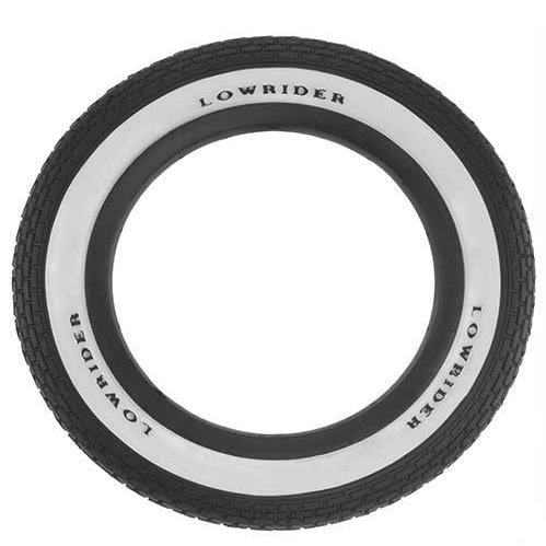 Lowrider Tire 12 1/2 x 2 1/4 Black/White Side Wall Raised Letter HF-120A.
