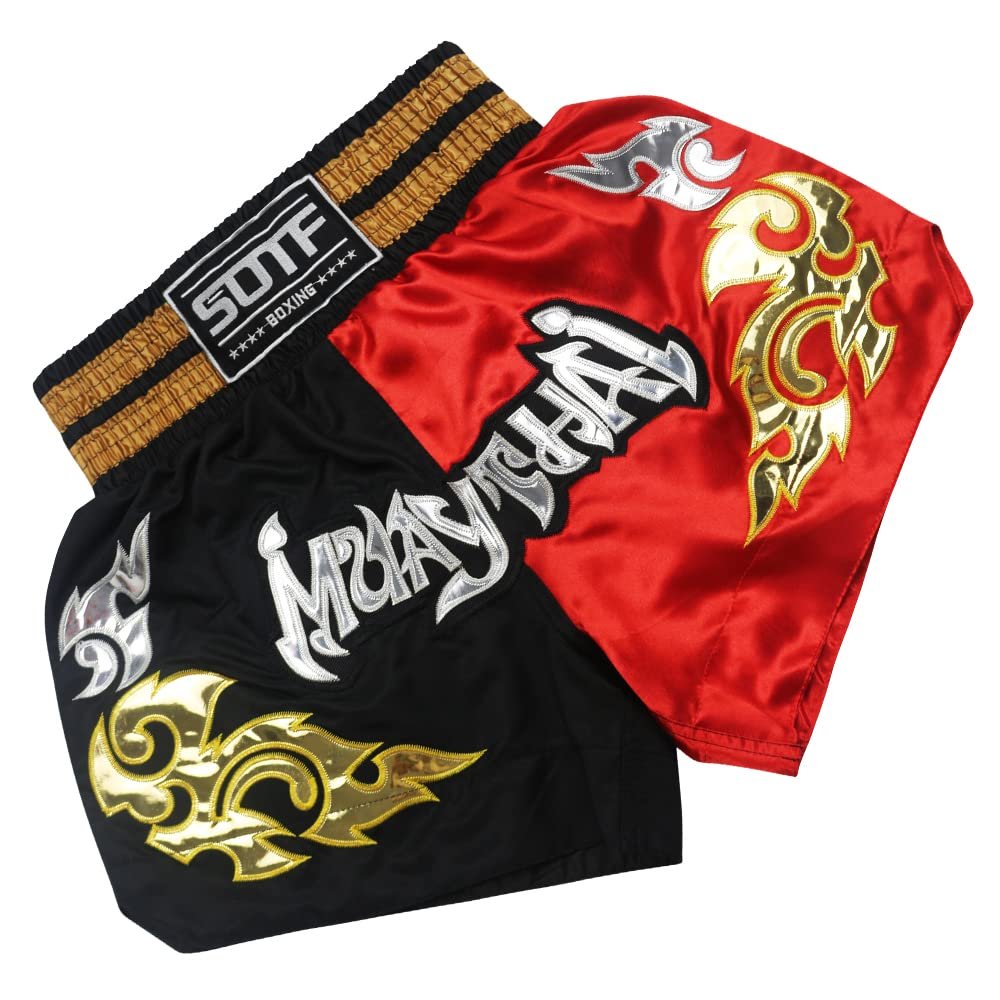 Boxing Shorts for Women Training MMA Shorts for Men BJJ Muay Thai Shorts Men Fight (TQ8, S Waist 22.8")