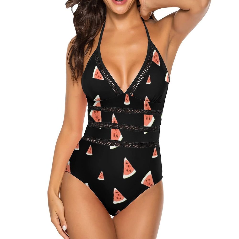Bikini Watermelon Dress Bathing Suit Women's Swimwear One-Piece Swimsuit Tummy Control Swimsuits XL
