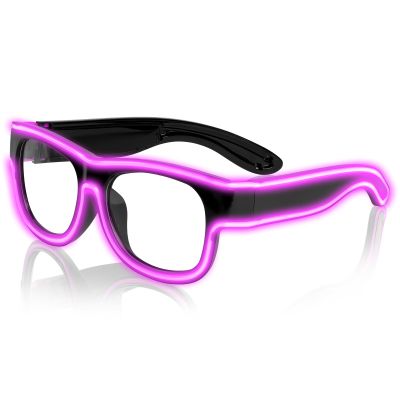 Ainiv Wireless Light Up Glasses 3 Flash Modes LED Luminous Glasses Neon Party Glasses Rave Glasses Glow in the Dark for Parties, DJ, EDM, 80s, Halloween, Christmas, Festival, Carnival, Birthday