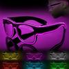 Ainiv Wireless Light Up Glasses 3 Flash Modes LED Luminous Glasses Neon Party Glasses Rave Glasses Glow in the Dark for Parties, DJ, EDM, 80s, Halloween, Christmas, Festival, Carnival, Birthday view 2