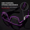 Ainiv Wireless Light Up Glasses 3 Flash Modes LED Luminous Glasses Neon Party Glasses Rave Glasses Glow in the Dark for Parties, DJ, EDM, 80s, Halloween, Christmas, Festival, Carnival, Birthday view 4