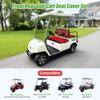 10L0L Golf Cart Front Rear Seat Covers for Yamaha G2 G8 G9 G11 G14 G16 G19 G22, Club Car DS pre-2000, Tomberlin Emerge, Made w/ 3D Air Mesh Polyester Fabric Breathable Washable -Red view 4