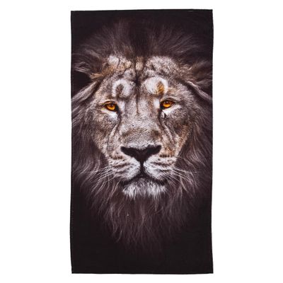 Northwest Classics Beach Towel, 30" x 60", Lion Face Design