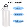 LGXEnzhuo 12PCS 600ML Aluminium Water Bottle White Sublimation Coated Bulk Pack Heat Press Sporting Cycling Blank Transfer Bottle view 2