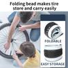 Bike Tire, 26"x 2.125" Folding Beach Cruiser Replacement Bicycle Tire (Pair White Sidewall) view 4