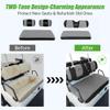 10L0L Golf Cart Front Rear Seat Covers for Yamaha G2 G8 G9 G11 G14 G16 G19 G22, Club Car DS pre-2000, Tomberlin Emerge, Made w/ 3D Air Mesh Polyester Fabric Breathable Washable -Grey view 3