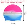 6pcs Silicone Swim Cap for Boys Girls Silicone Kids Swimming Cap Women Men Small Head Swimming Pool Swimming Cap for Long Hair Short Hair Multi Color Unisex Bath Silione view 2