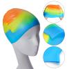 6pcs Silicone Swim Cap for Boys Girls Silicone Kids Swimming Cap Women Men Small Head Swimming Pool Swimming Cap for Long Hair Short Hair Multi Color Unisex Bath Silione view 4