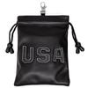 Golf Valuables Pouch,Golf Bag Pouch with Drawstrings Leather Tee Pouchs Bag for Men Women view 1