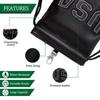 Golf Valuables Pouch,Golf Bag Pouch with Drawstrings Leather Tee Pouchs Bag for Men Women view 4