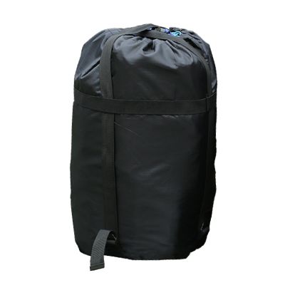 JEELAD Compression Sack Nylon Ultralight Sleeping Bag Compression Stuff Sack Space Saving Gear for Camping Hiking Backpacking Traveling (Black, Small)