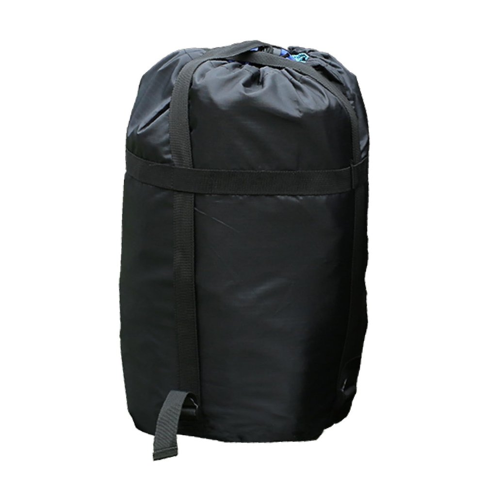 JEELAD Compression Sack Nylon Ultralight Sleeping Bag Compression Stuff Sack Space Saving Gear for Camping Hiking Backpacking Traveling (Black, Small)