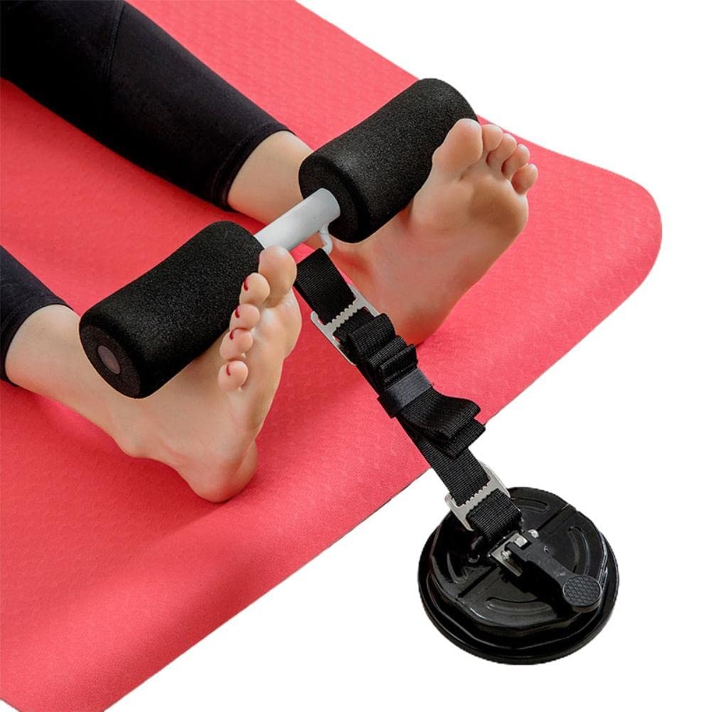 CeFurisy Nordic Hamstring Strap, Portable Exercise Equipment with Suction Cup Adjustable Doorway Sit Up Soft Padded Handles Partner for Spanish Squats, Sit-Up