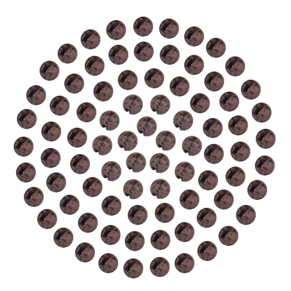 MUUNN 200pcs Tungsten Slotted Beads for Fly Tying, Sink Deeper and Faster 12 Colors/13 Sizes Slotted Tungsten Beads Fly Tying Beads Head Fly Tying Materials(Mottled Brown,2.8mm)