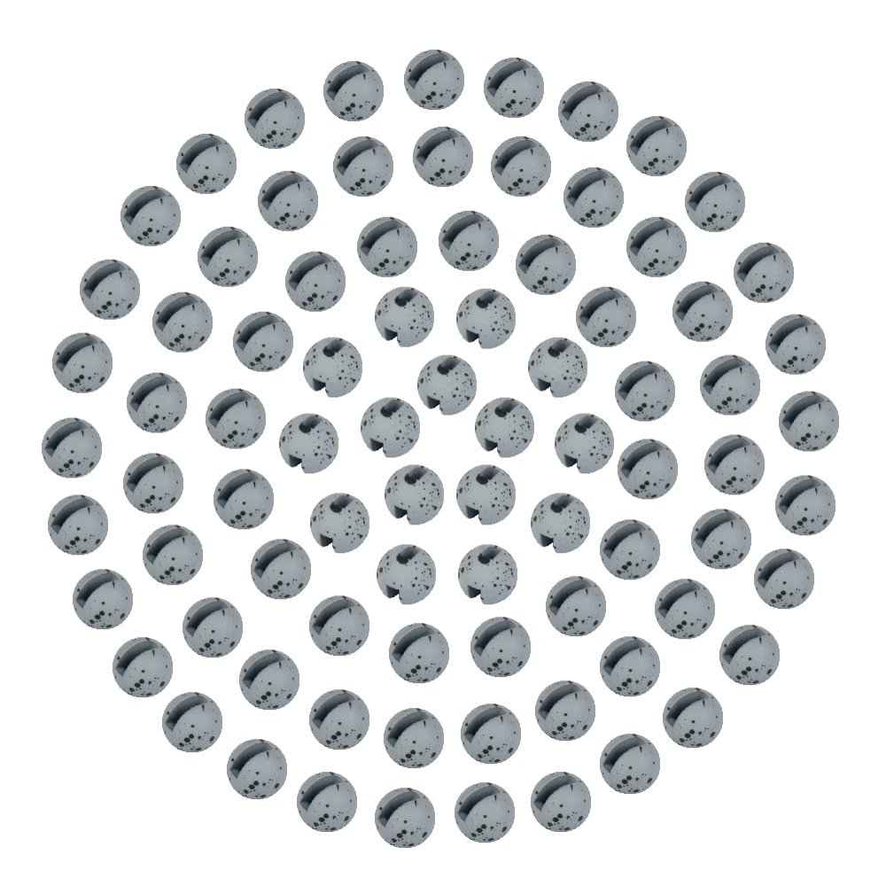 MUUNN 200pcs Tungsten Slotted Beads for Fly Tying, Sink Deeper and Faster 12 Colors/13 Sizes Slotted Tungsten Beads Fly Tying Beads Head Fly Tying Materials(Mottled Gray,2.8mm)