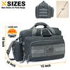 DBTAC Gun Range Bags Deluxe Middle Size | Tactical 2~4 Pistol Shooting Range Duffle Bag with Lockable Zipper for Handguns and Ammo (Arsenic Gray) view 4
