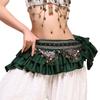 Belly Dance Waist Chain Coin Hip Scarf Dance Skirt Ethnic Performance Costume (Green) view 1