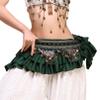 Belly Dance Waist Chain Coin Hip Scarf Dance Skirt Ethnic Performance Costume (Green) view 2