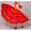 Libaobaoyo Girls Flamenco Dancer Layered Dress Maxi Length Sequins Gypsy Spanish Bull Dancewear (as1, Age, 13_Years, 14_Years, Red, 13-14 Years) view 3