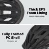 Youth Adult Road Bike Helmet, Men Women Adjustable Mountain Bicycle Helmet with Detachable Visor, 2 Sizes for Age 8-14+ Youth, Kids, Adult (Matte Black, L) view 2