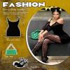 Buitifo Womens Fishnet Bodystocking Plus Size Crotchless Bodysuit Sexy Tights Soft Nightwear Lingerie (Black TSYJC,M) view 4