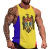 Mens Tank Tops Moldova Flag Summer Sleeveless T-Shirt Casual Quick Dry Workout Muscle Shirts Gym Workout Tanks M view 2