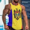 Mens Tank Tops Moldova Flag Summer Sleeveless T-Shirt Casual Quick Dry Workout Muscle Shirts Gym Workout Tanks M view 3