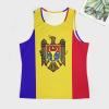 Mens Tank Tops Moldova Flag Summer Sleeveless T-Shirt Casual Quick Dry Workout Muscle Shirts Gym Workout Tanks M view 4
