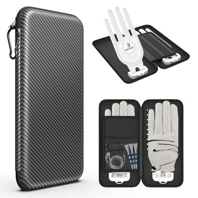 ACCTOLF Golf Glove Case, Golf Glove Case with Two Gloves Holder for Golf Bag Accessories, Golf Storage Organizer for Tees, Divot Tool, Ball Markers for Men and Women Golfer