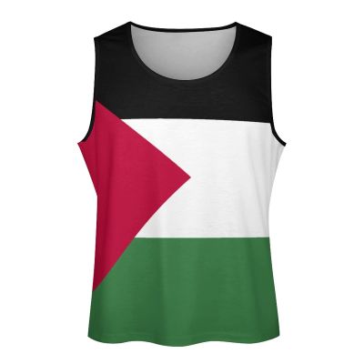 Mens Tank Tops Palestine Flag Summer Sleeveless T-Shirt Casual Quick Dry Workout Muscle Shirts Gym Workout Tanks 4XL