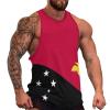 Mens Tank Tops Papua New Guinea Flag Summer Sleeveless T-Shirt Casual Quick Dry Workout Muscle Shirts Gym Workout Tanks XL view 2