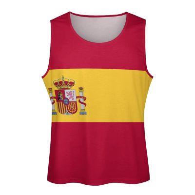 TAIZIYEAH Mens Tank Tops Spain Flag Summer Sleeveless T-Shirt Casual Quick Dry Workout Muscle Shirts Gym Workout Tanks M