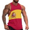 TAIZIYEAH Mens Tank Tops Spain Flag Summer Sleeveless T-Shirt Casual Quick Dry Workout Muscle Shirts Gym Workout Tanks M view 2
