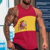 TAIZIYEAH Mens Tank Tops Spain Flag Summer Sleeveless T-Shirt Casual Quick Dry Workout Muscle Shirts Gym Workout Tanks M view 3