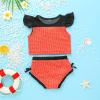 AnFeng Bikini for Kids Girls Piece Baby Printed Two Swimsuit Bikini Kids Bowknot Swimwear Outfits Dot Summer Girls Swimwear (Red, 5 Years) view 3