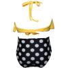 AnFeng Girls Swimsuit Two Pieces Bikini Set Girls Ruffle Floral Print Swimwear Bathing Suits Swimwear (Yellow, 2-3 Years) view 3