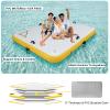 PPXIA Floating Dock - Inflatable Water Mat 10ft 8ft 6ft for Lakes, Air Float Docks Inflatable Island Platform Raft for River, Pool, Ocean view 4