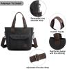 ZHIERNA Women's Canvas Tote Purse Casual Shoulder Crossbody Bags Small Handbag, Multi-pocket Top Handle Work Bag view 4