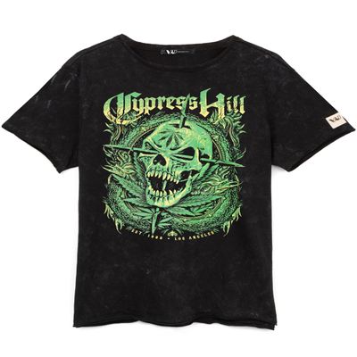 Cypress Hill T-Shirt Unisex Women Men Skull Band Logo Distressed Music Tee Top Medium