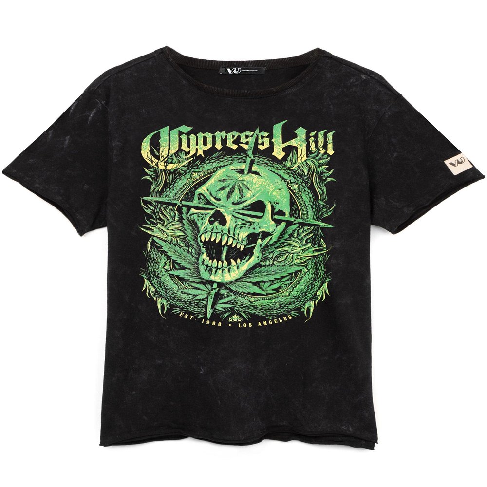 Cypress Hill T-Shirt Unisex Women Men Skull Band Logo Distressed Music Tee Top Medium