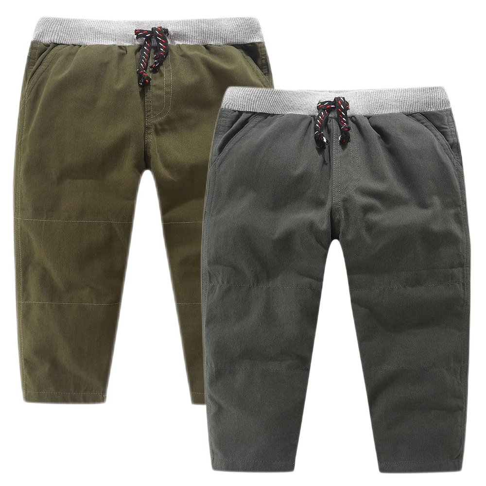 Bumeex Toddler Boy's Pants Clothes,Fall Winter Spring Trousers Bottom Outfits Green/Grey 4t