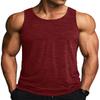 MAGCOMSEN Running Tank Top Men Dry Fit Gym Tank Tops Sleeveless T Shirts Workout Sports Tank Undershirts Athletic Tank Tops Dark Orange view 1