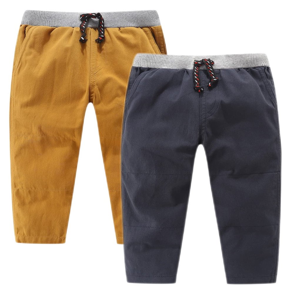 Bumeex Baby Boy's Pants Clothes,Khaki Navy Spring Fall Winter Trousers Bottom Outfits 2t