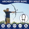HERCHR Archery Wrist Sling, Adjustable Bow Wrist Sling Compound Bow Wrist Strap Braided Cord Rope Hunting Accessory Bow Archery Wrist Sling Archery Accessories(Black) view 3