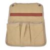 Armrest Chair Side Organizer, Camping Chair Armrest Storage Bag Folding Home Armchair Hanging Canvas Storage Bag for Outdoor Beach(Khaki)
