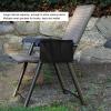 Armrest Chair Side Organizer, Camping Chair Armrest Storage Bag Folding Home Armchair Hanging Canvas Storage Bag for Outdoor Beach(Black) view 2
